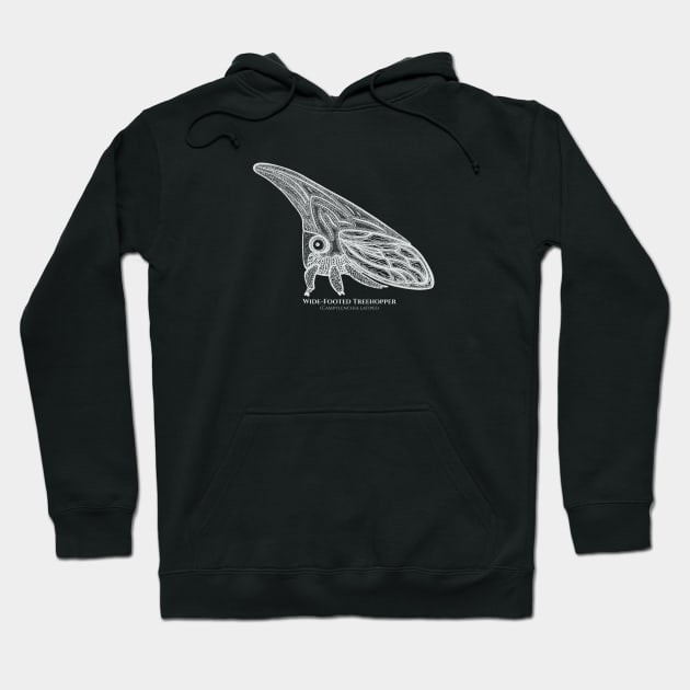 Treehopper with Common and Scientific Names - insect art Hoodie by Green Paladin